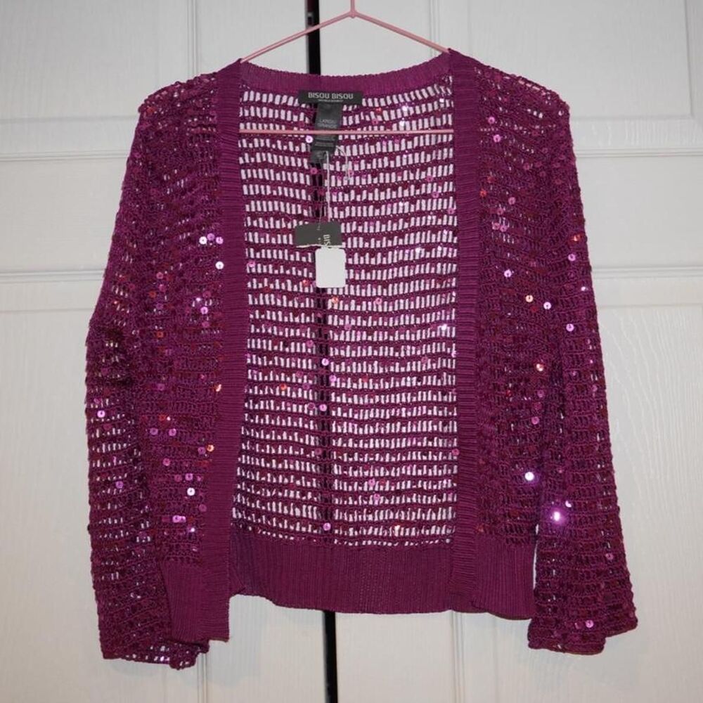 Michele Women's Purple and Pink Cardigan